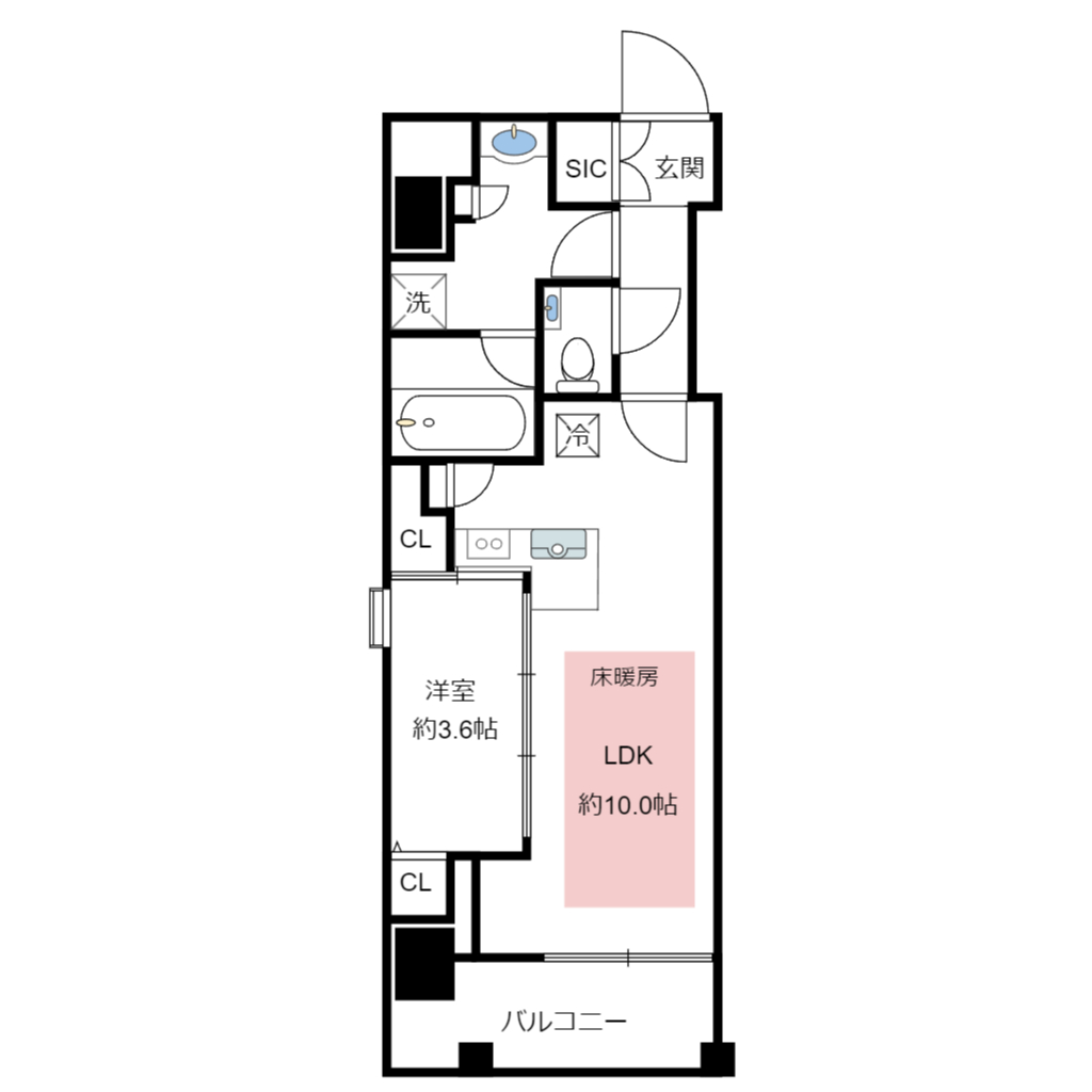 ラ・アトレレジデンス京都803平面図