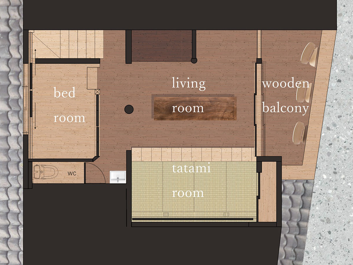 ゲストハウス　香 高瀬川　見取り図