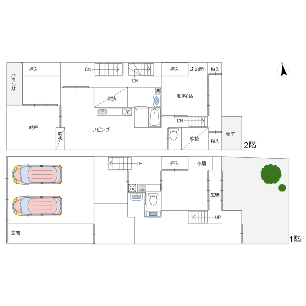 東山区下新シ町　中古戸建平面図