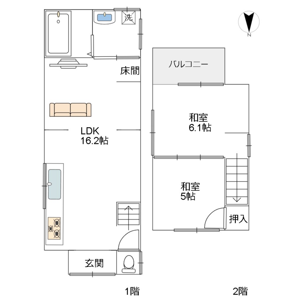 滋賀県大津市唐崎1丁目平面図